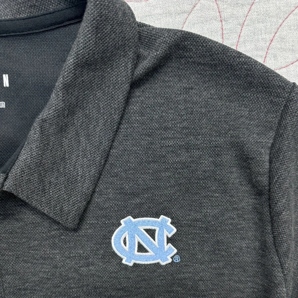 Jordan Polo Shirt Charcoal Gray UNC Tar Heels Dri-FIT / Men's Large